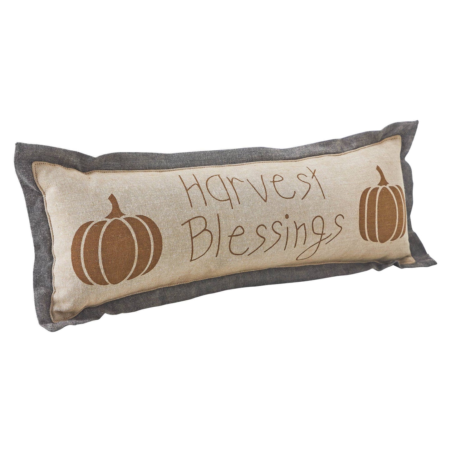 Harvest Blessings Pumpkin Pillow 5x15
