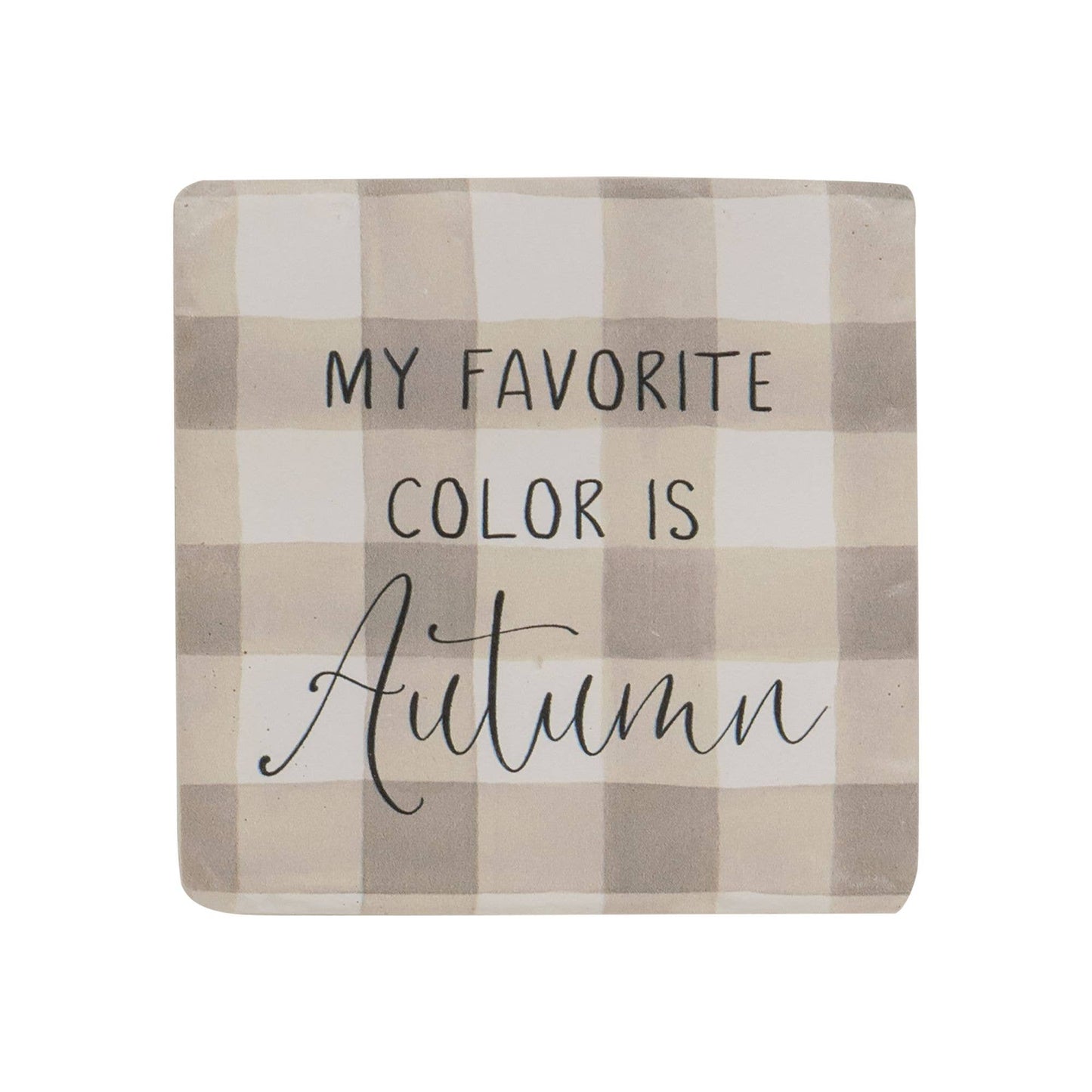 Set/4, Fall Gingham Resin Coasters