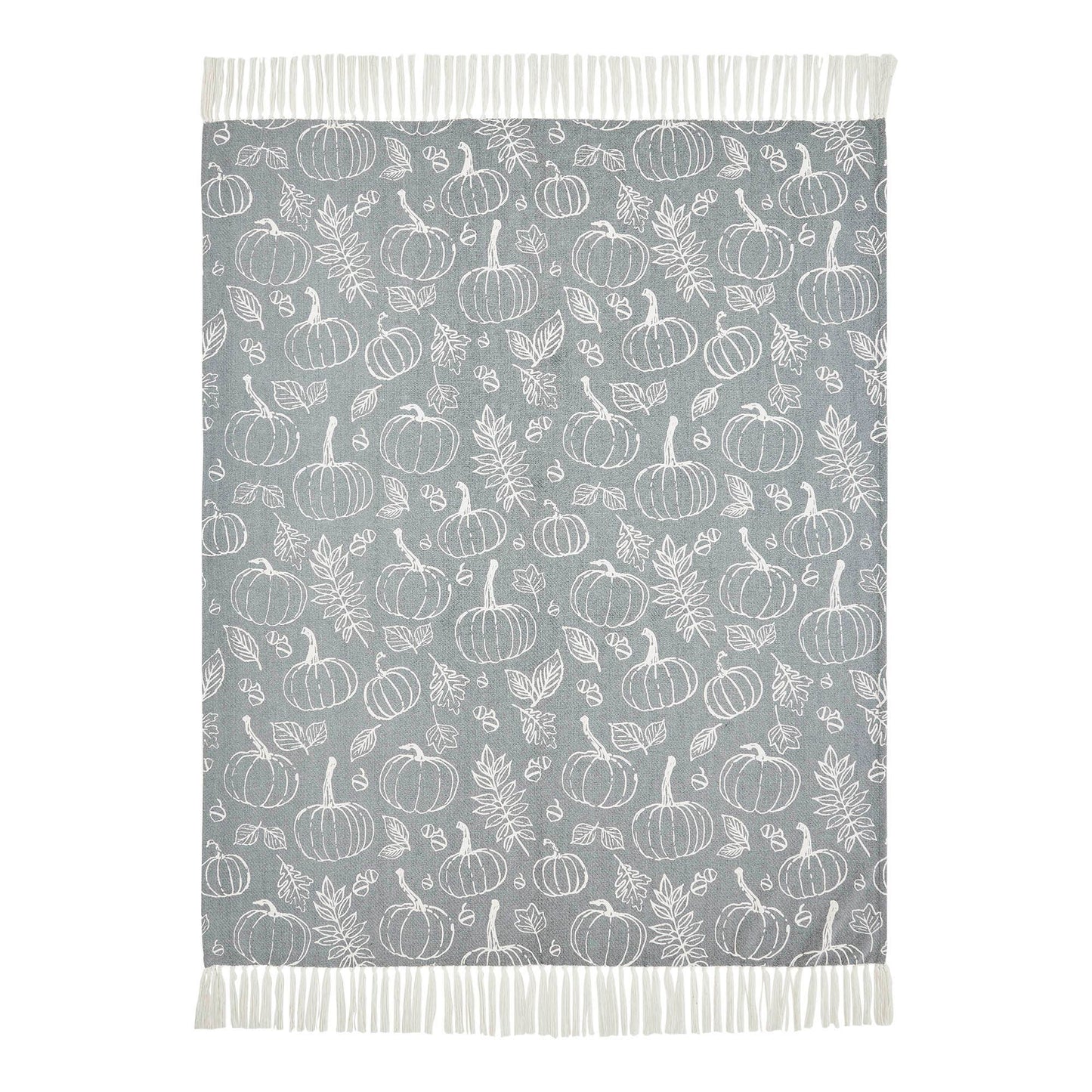 Silhouette Pumpkin Grey Throw 50x60
