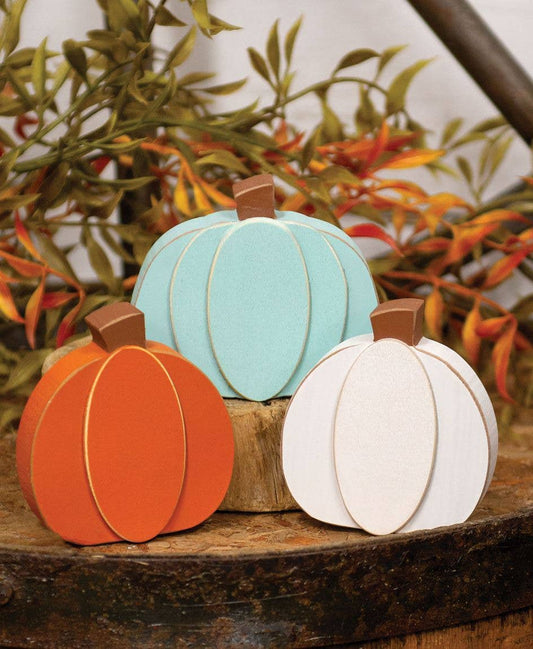 Mini Chunky Pumpkin Sitter, Set/3 Assorted