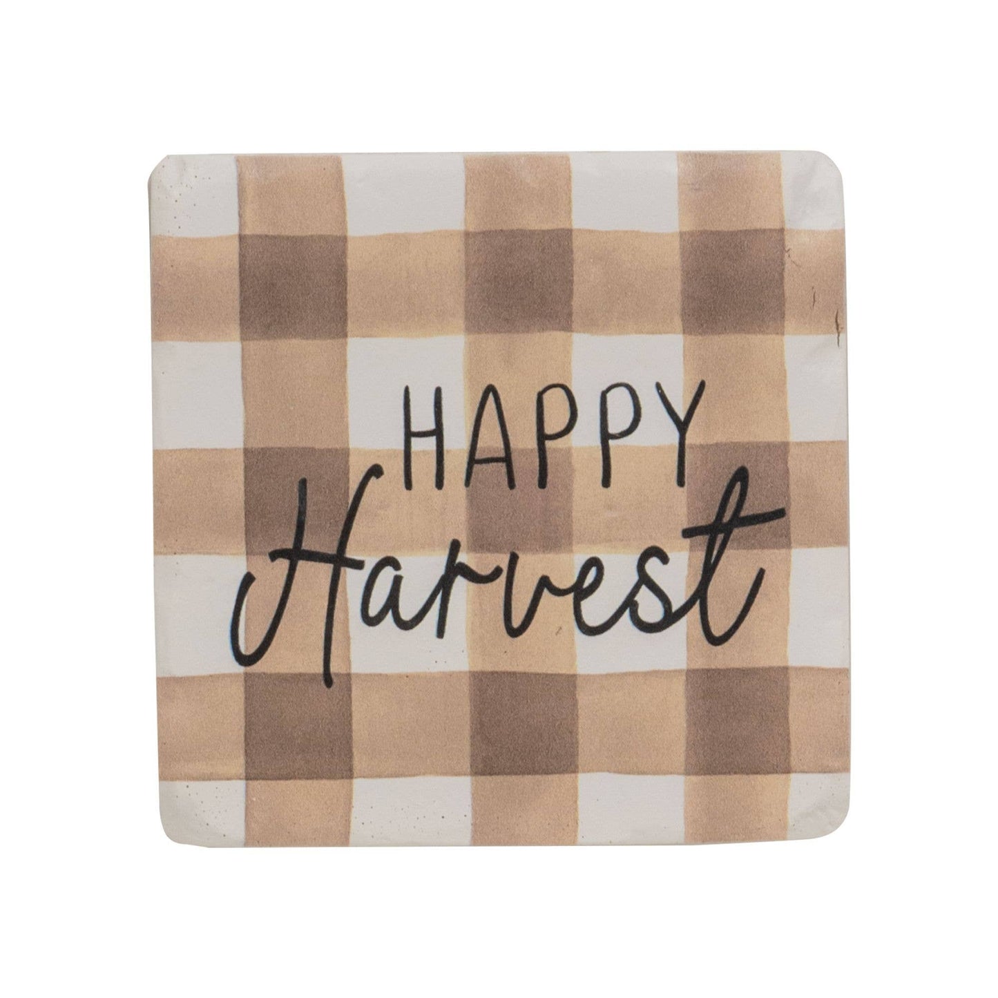 Set/4, Fall Gingham Resin Coasters